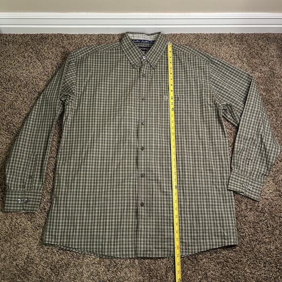 Wrangler George Straight Shirt Mens Sz XL Tattersall Check Western Cowboy Rodeo - Picture 13 of 15
